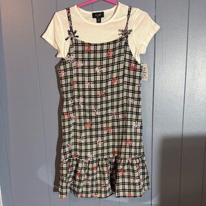 Plaid Dress with Bow Details